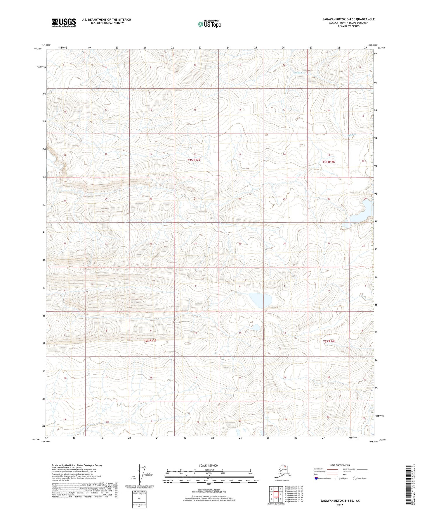 Sagavanirktok B-4 SE Alaska US Topo Map Image