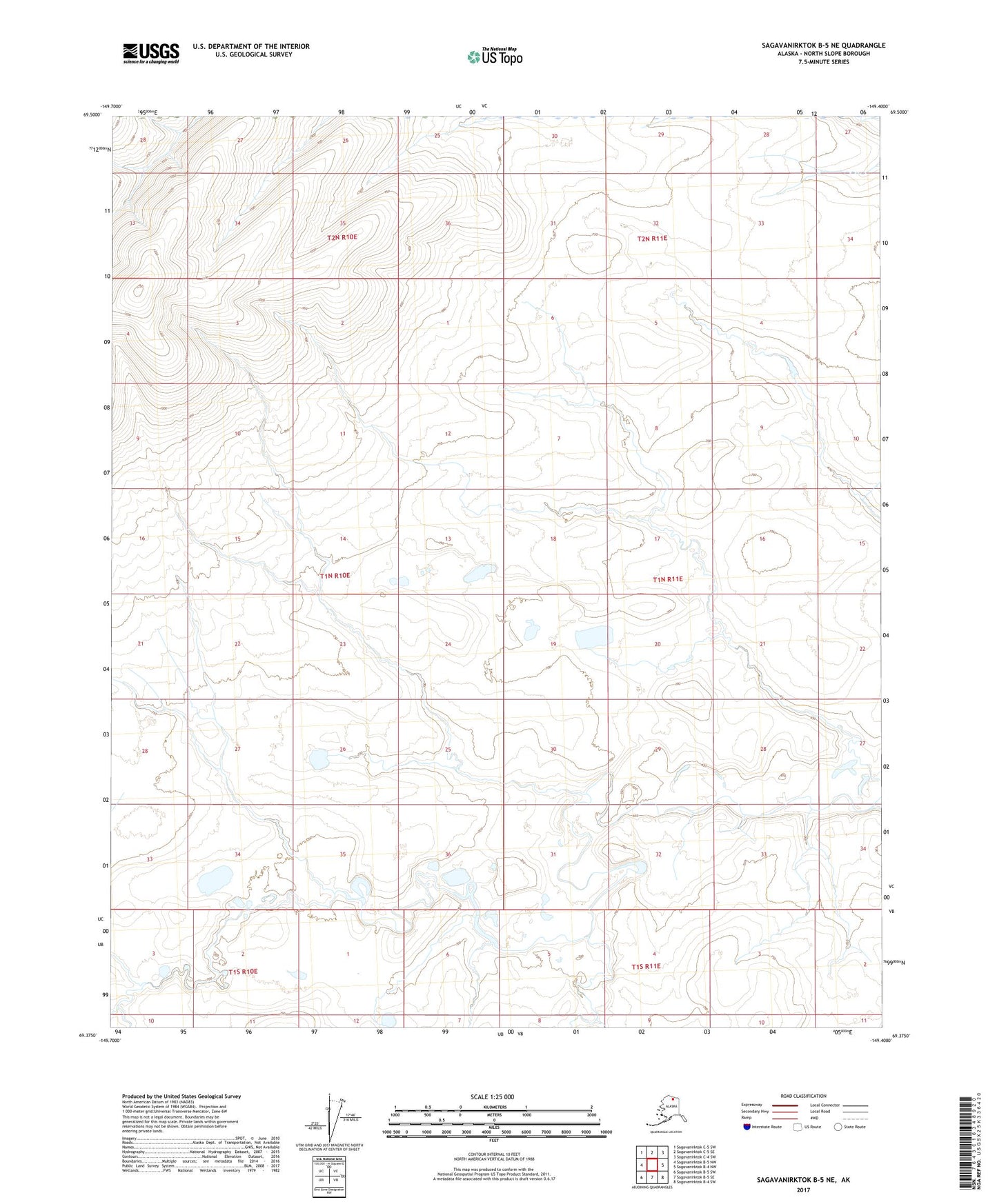 Sagavanirktok B-5 NE Alaska US Topo Map Image