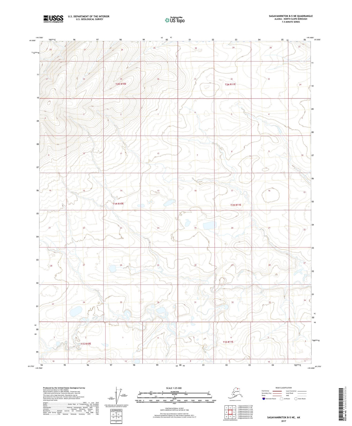 Sagavanirktok B-5 NE Alaska US Topo Map Image