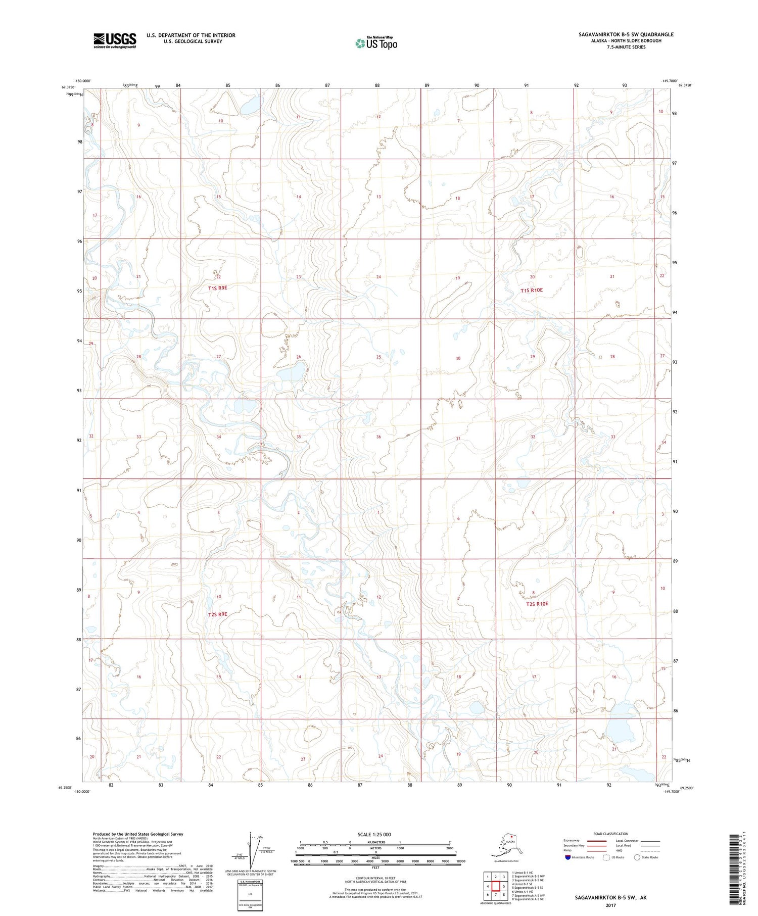 Sagavanirktok B-5 SW Alaska US Topo Map Image