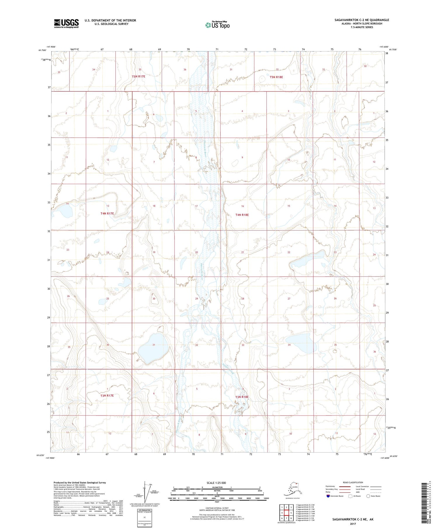 Sagavanirktok C-2 NE Alaska US Topo Map Image