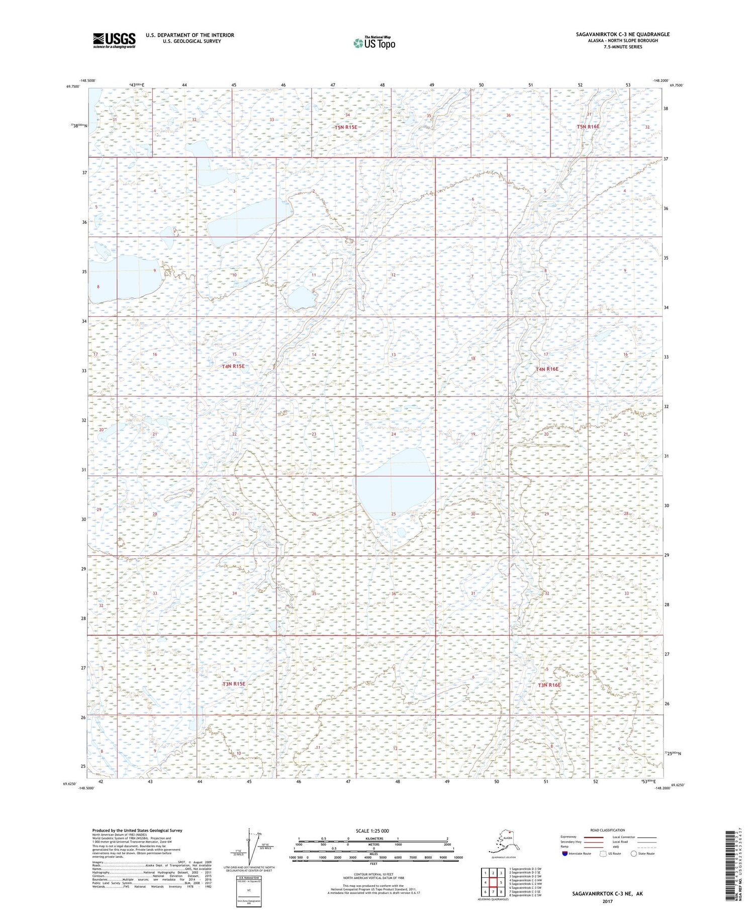Sagavanirktok C-3 NE Alaska US Topo Map Image