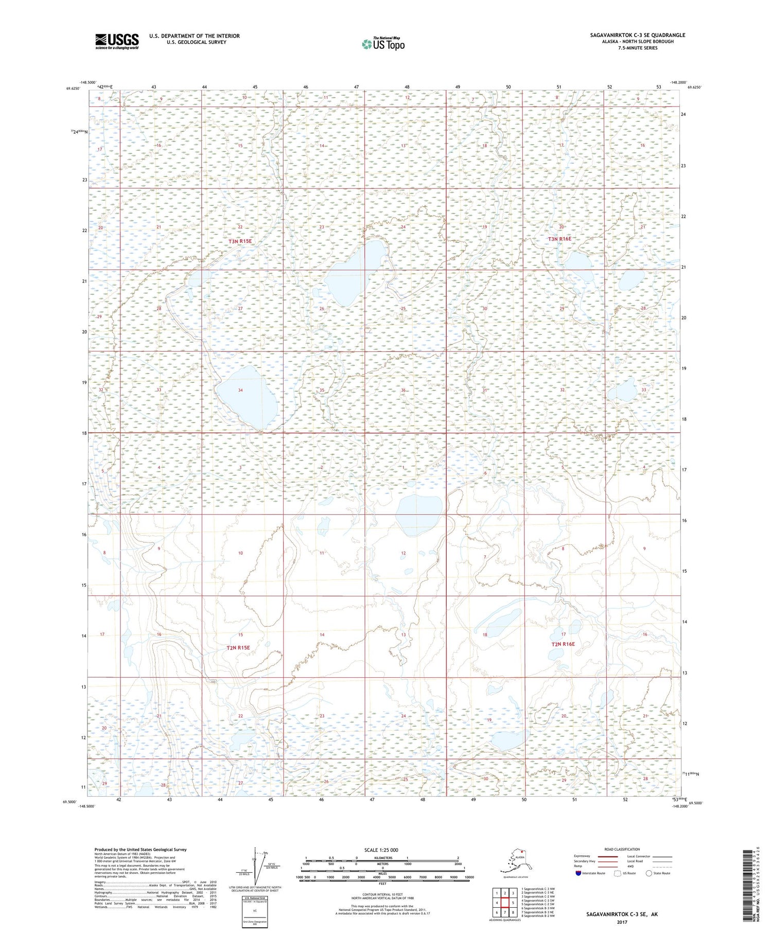 Sagavanirktok C-3 SE Alaska US Topo Map Image