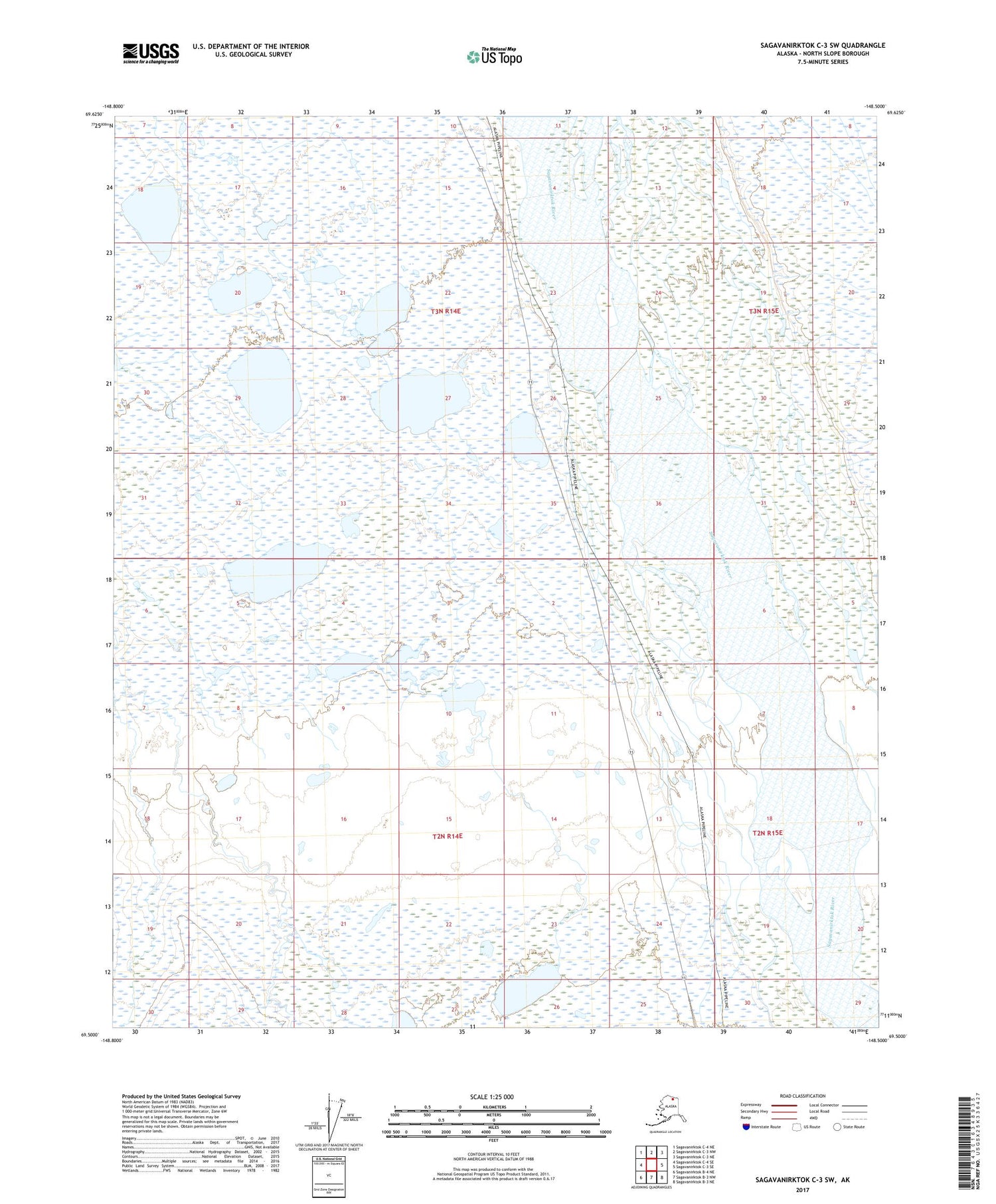 Sagavanirktok C-3 SW Alaska US Topo Map Image