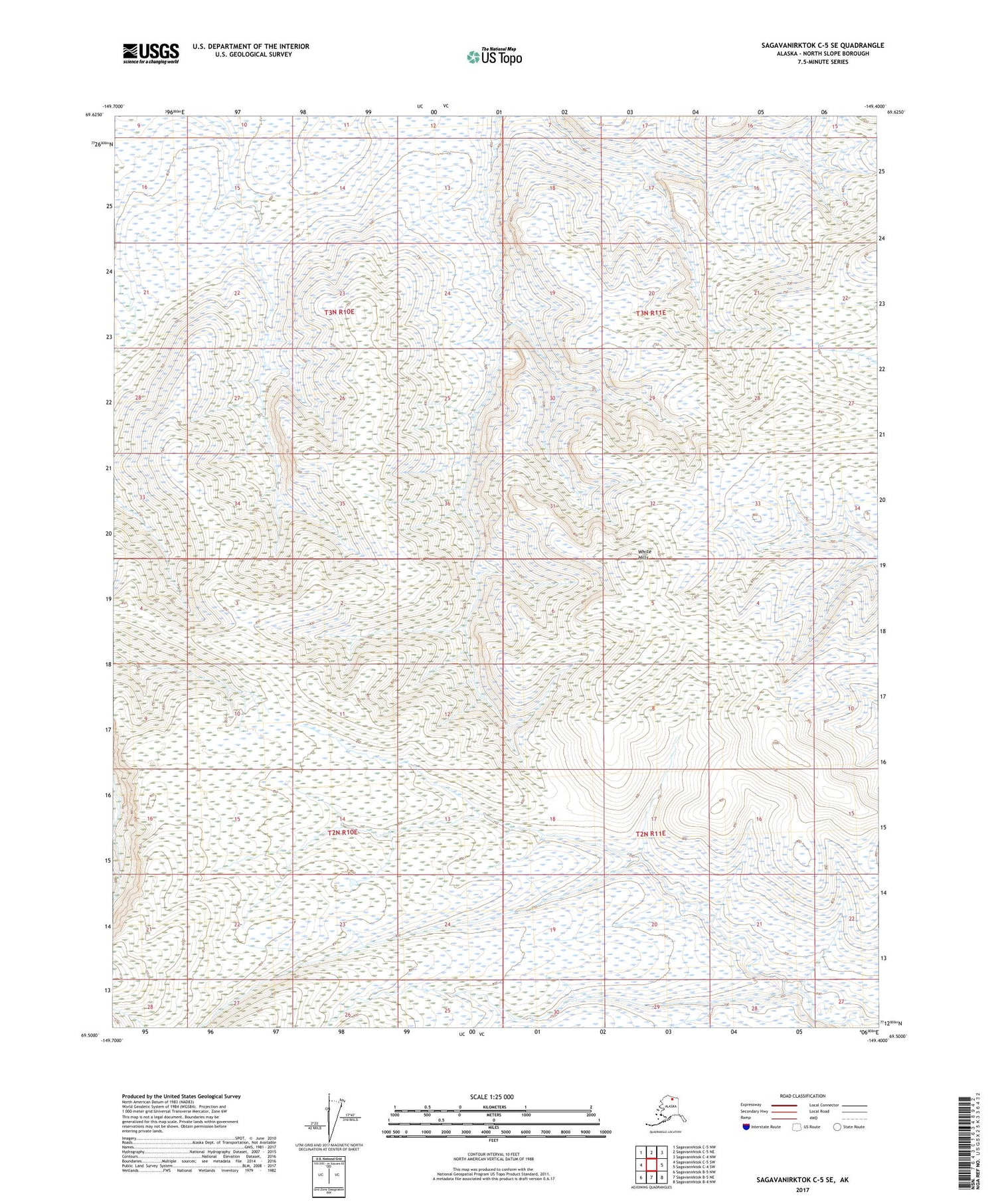 Sagavanirktok C-5 SE Alaska US Topo Map Image