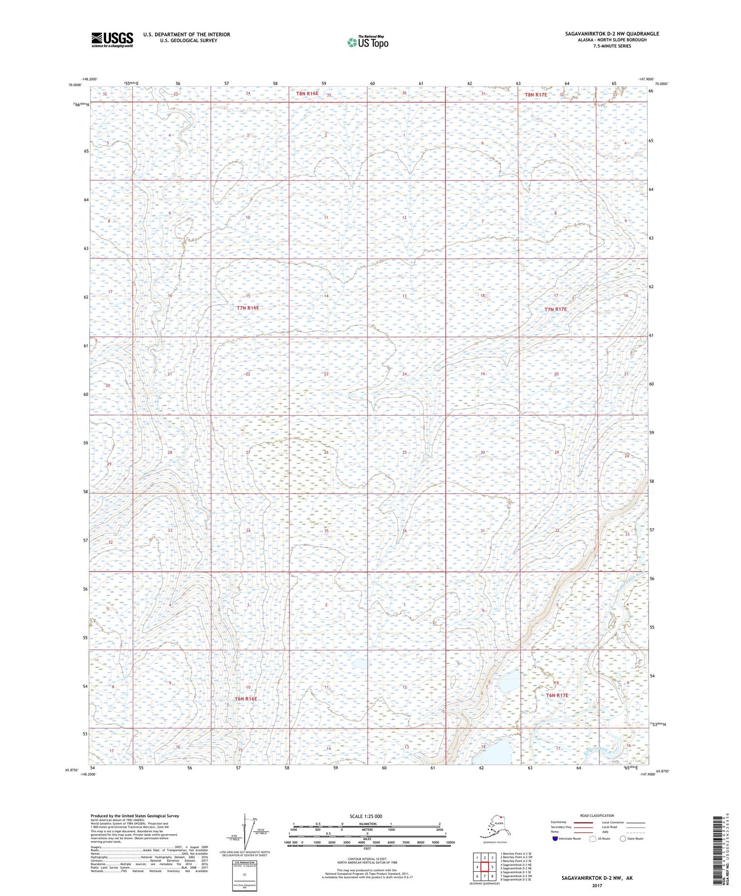 Sagavanirktok D-2 NW Alaska US Topo Map Image