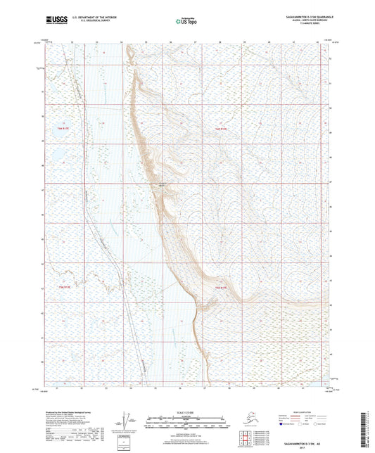 Sagavanirktok D-3 SW Alaska US Topo Map Image