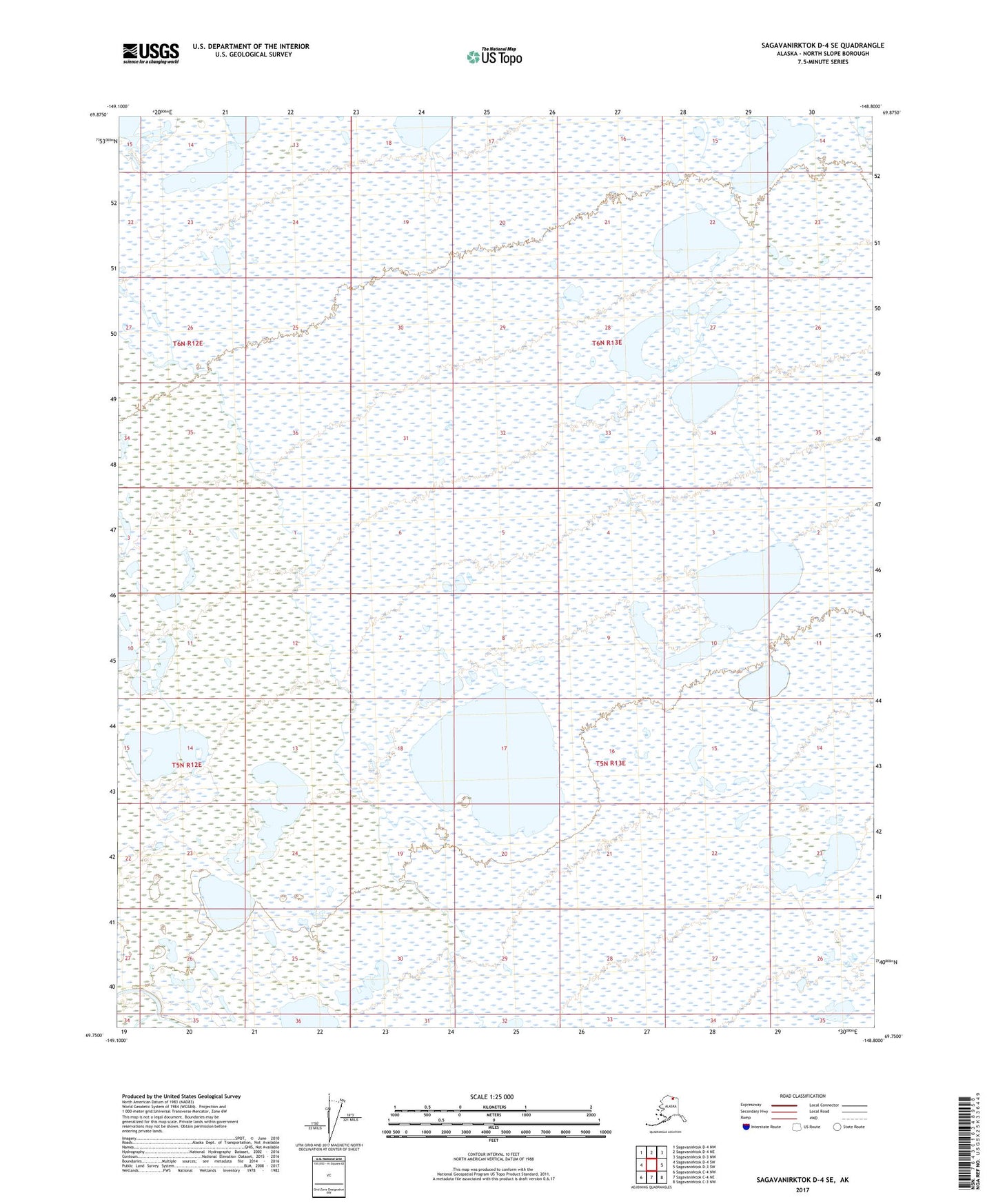 Sagavanirktok D-4 SE Alaska US Topo Map Image