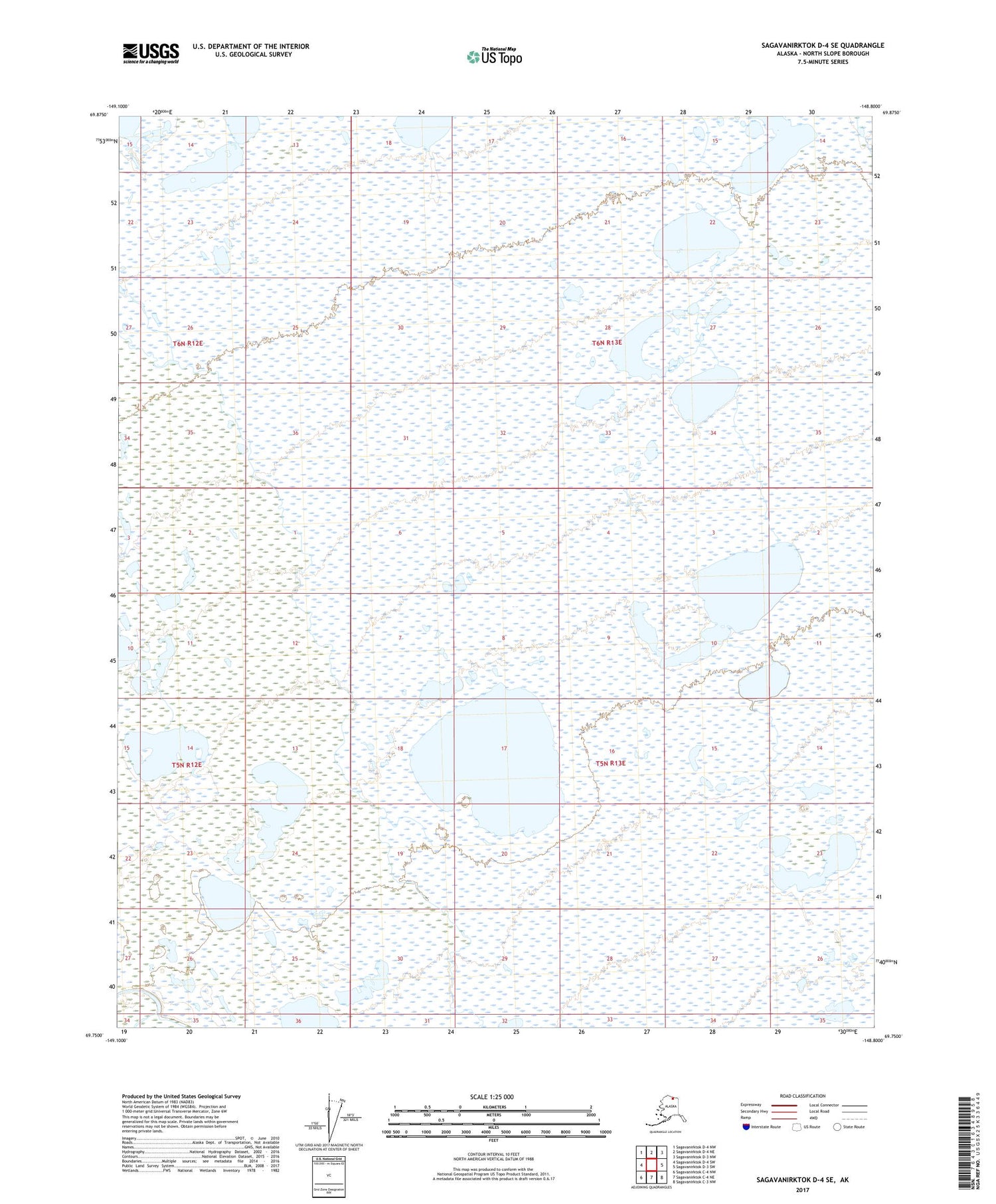 Sagavanirktok D-4 SE Alaska US Topo Map Image