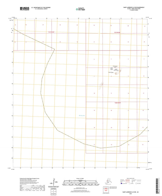 Saint Lawrence A-0 NW Alaska US Topo Map Image
