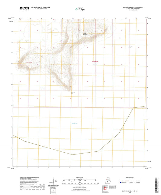 Saint Lawrence A-2 SE Alaska US Topo Map Image
