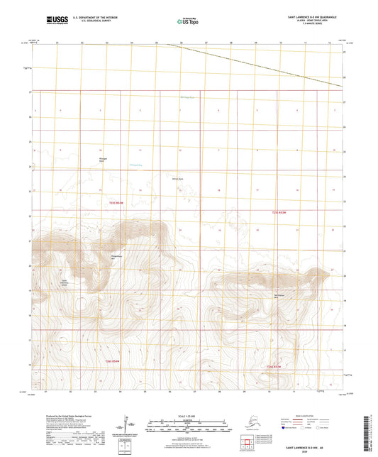 Saint Lawrence B-0 NW Alaska US Topo Map Image