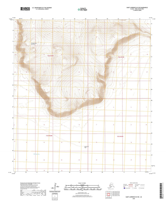 Saint Lawrence B-0 SW Alaska US Topo Map Image
