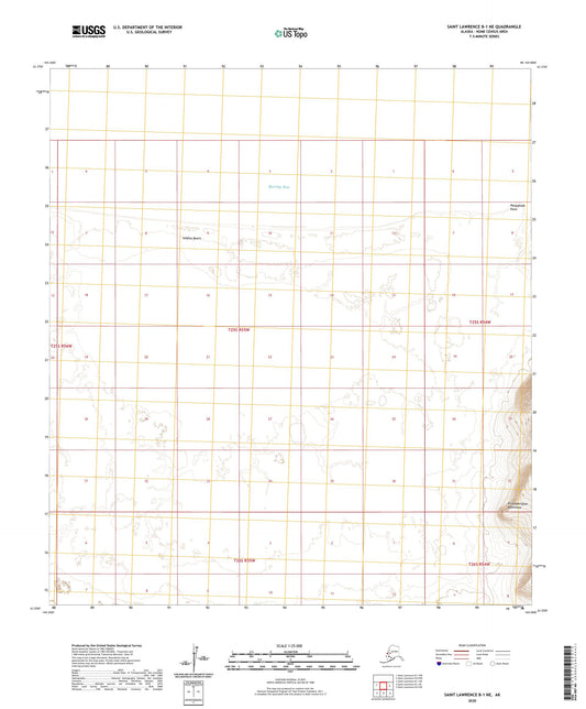 Saint Lawrence B-1 NE Alaska US Topo Map Image