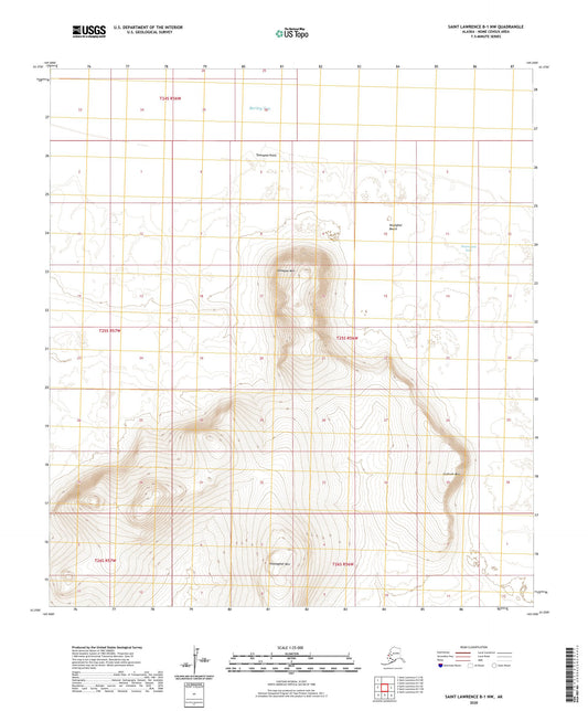 Saint Lawrence B-1 NW Alaska US Topo Map Image