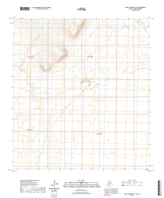Saint Lawrence B-1 SW Alaska US Topo Map Image