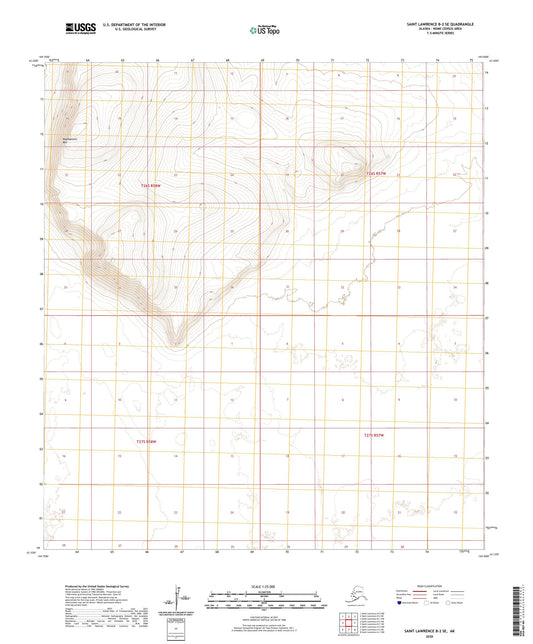 Saint Lawrence B-2 SE Alaska US Topo Map Image