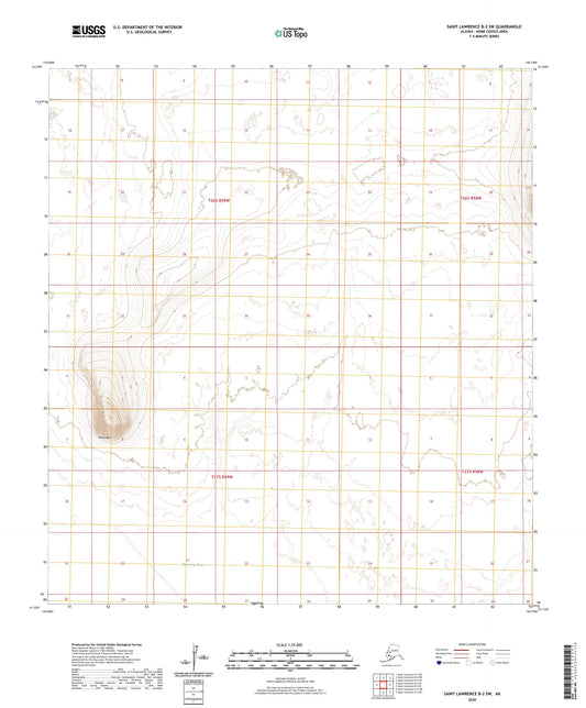 Saint Lawrence B-2 SW Alaska US Topo Map Image