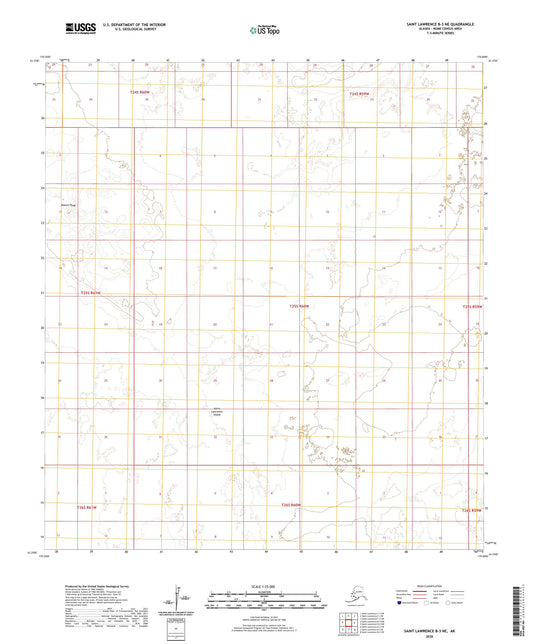 Saint Lawrence B-3 NE Alaska US Topo Map Image