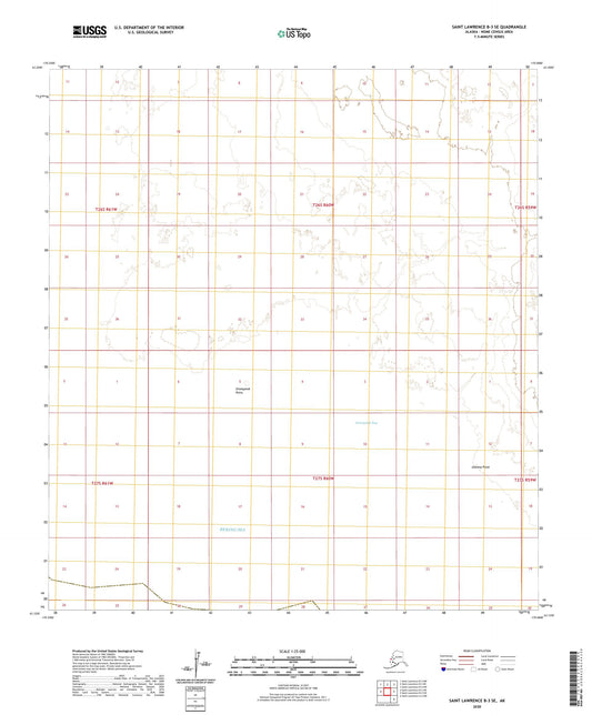 Saint Lawrence B-3 SE Alaska US Topo Map Image