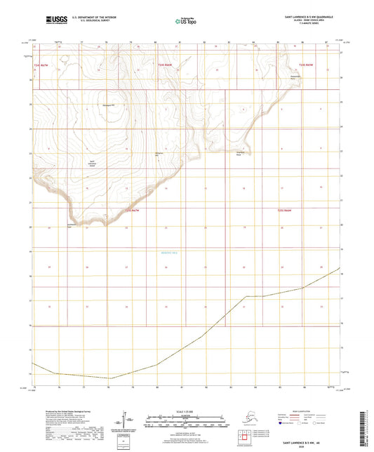 Saint Lawrence B-5 NW Alaska US Topo Map Image