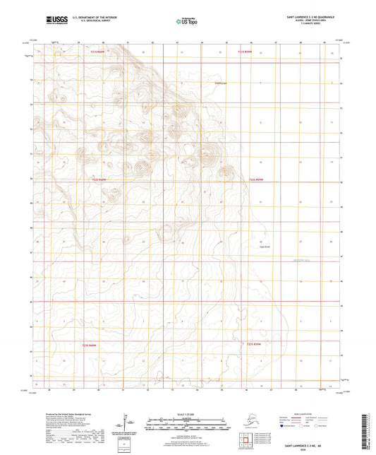 Saint Lawrence C-3 NE Alaska US Topo Map Image