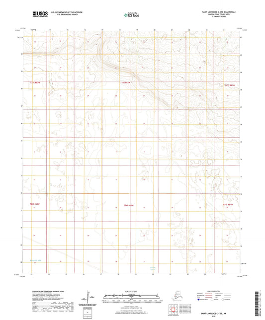 Saint Lawrence C-4 SE Alaska US Topo Map Image