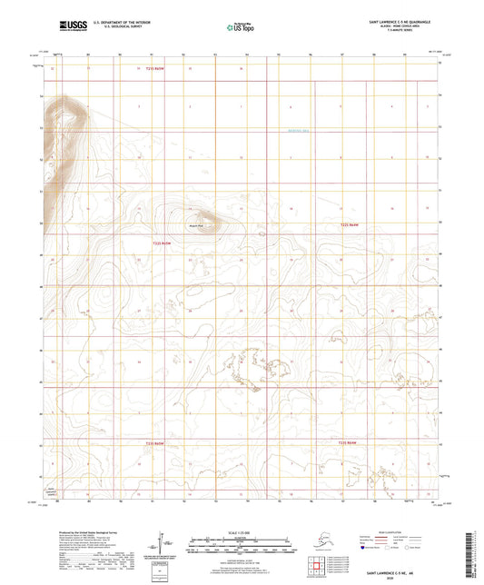 Saint Lawrence C-5 NE Alaska US Topo Map Image