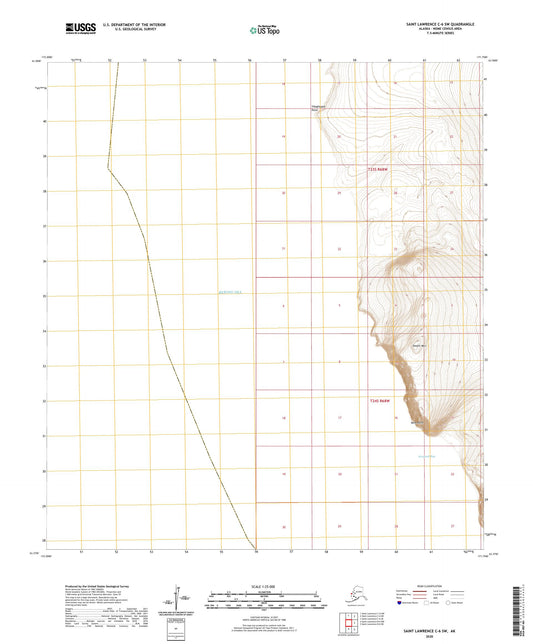 Saint Lawrence C-6 SW Alaska US Topo Map Image