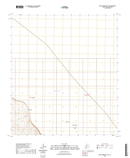 Saint Lawrence D-3 SE Alaska US Topo Map Image