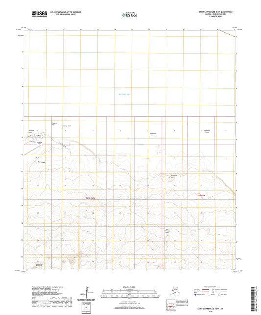 Saint Lawrence D-3 SW Alaska US Topo Map Image