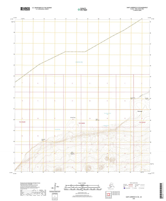 Saint Lawrence D-4 SE Alaska US Topo Map Image