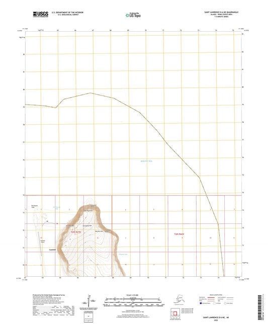 Saint Lawrence D-6 NE Alaska US Topo Map Image