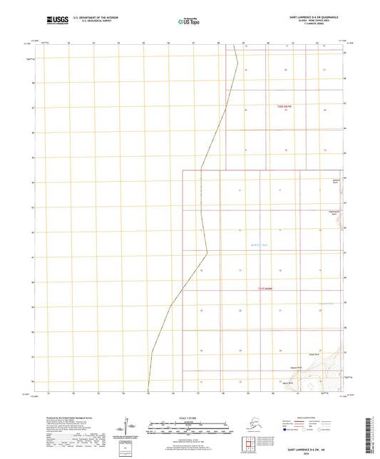 Saint Lawrence D-6 SW Alaska US Topo Map Image