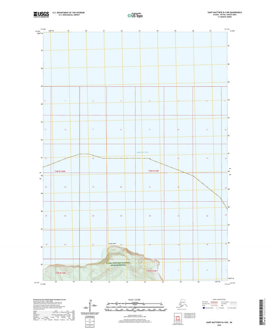 Saint Matthew B-4 NW Alaska US Topo Map Image