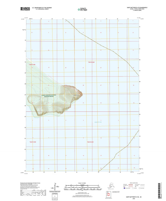 Saint Matthew B-4 SE Alaska US Topo Map Image