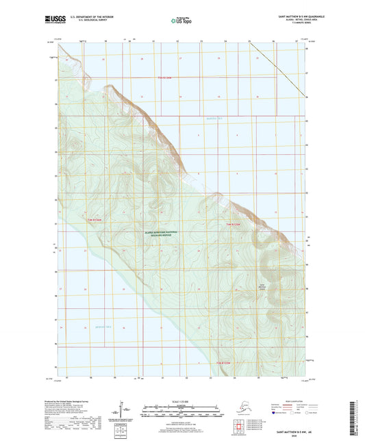 Saint Matthew B-5 NW Alaska US Topo Map Image