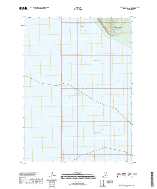 Saint Matthew B-5 SW Alaska US Topo Map Image