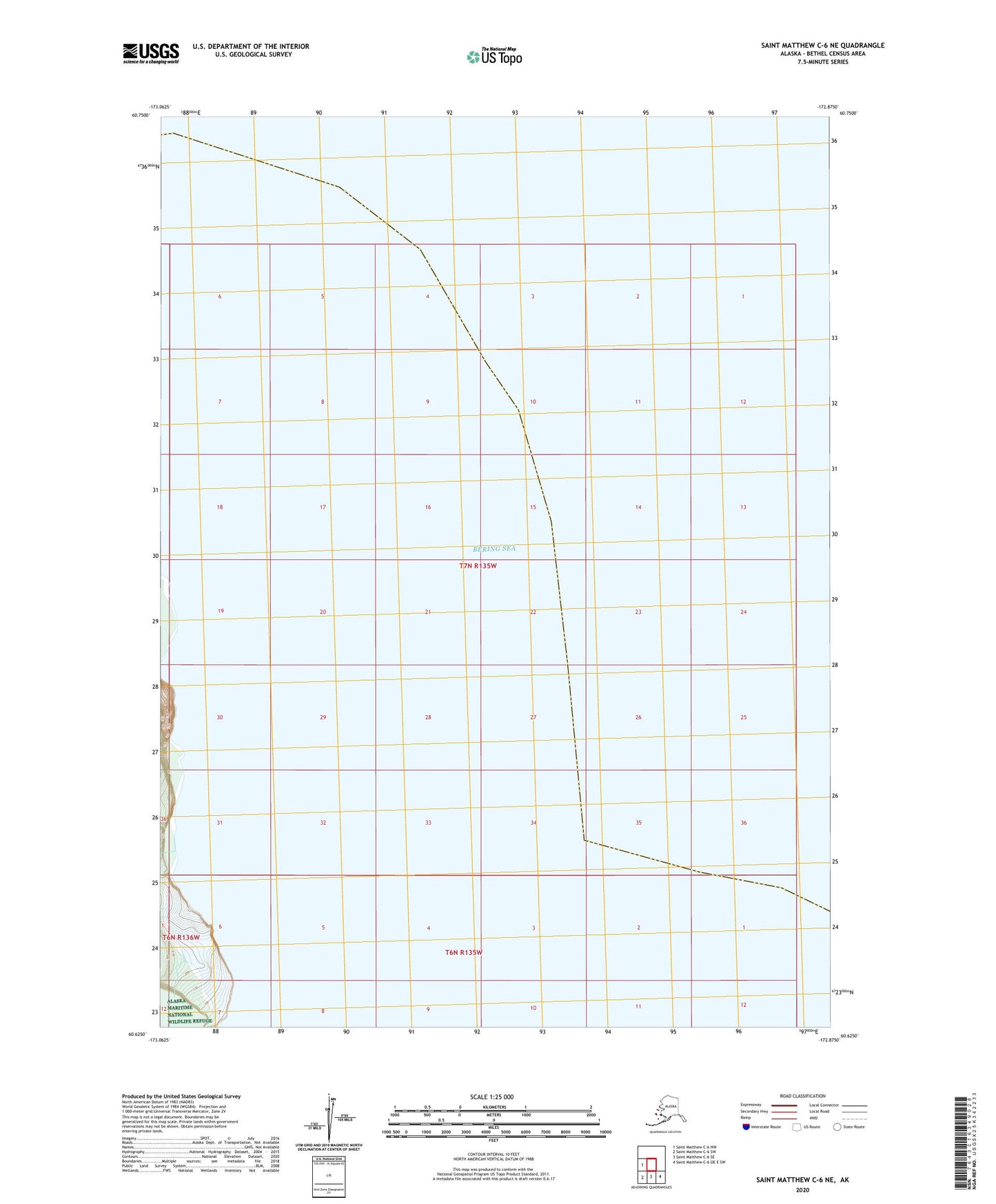 Saint Matthew C-6 NE Alaska US Topo Map Image