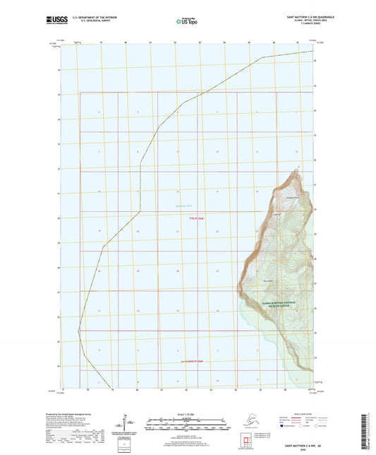 Saint Matthew C-6 NW Alaska US Topo Map Image