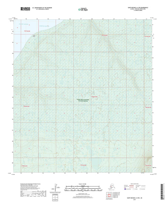Saint Michael A-2 SW Alaska US Topo Map Image