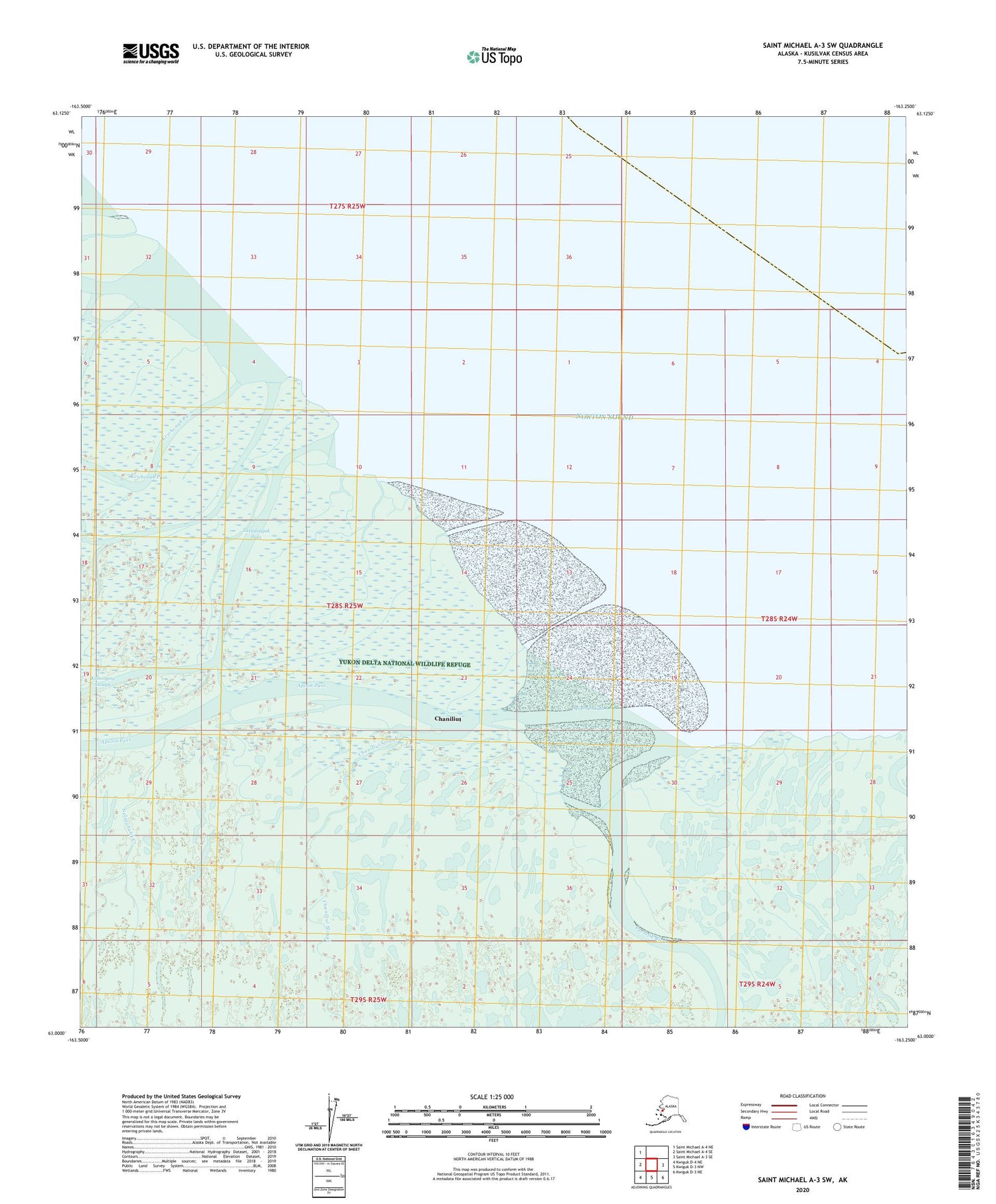 Saint Michael A-3 SW Alaska US Topo Map Image