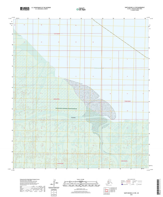 Saint Michael A-3 SW Alaska US Topo Map Image