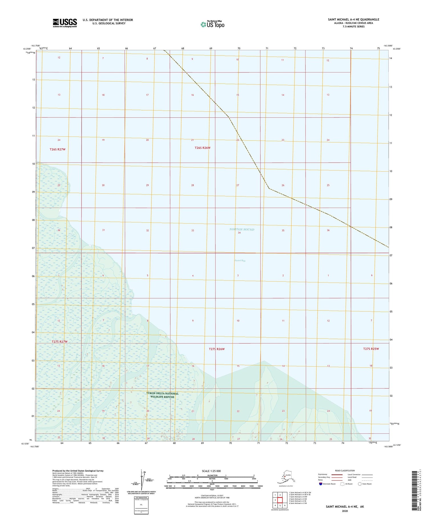 Saint Michael A-4 NE Alaska US Topo Map Image