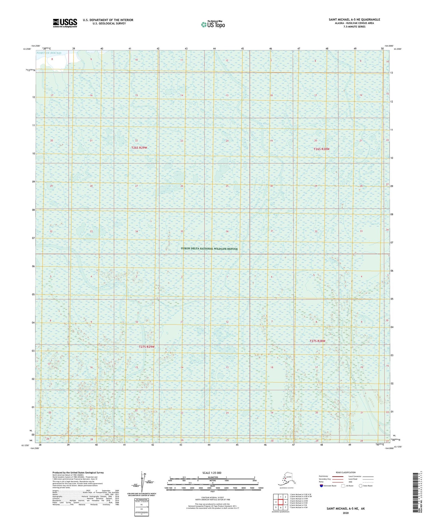 Saint Michael A-5 NE Alaska US Topo Map Image