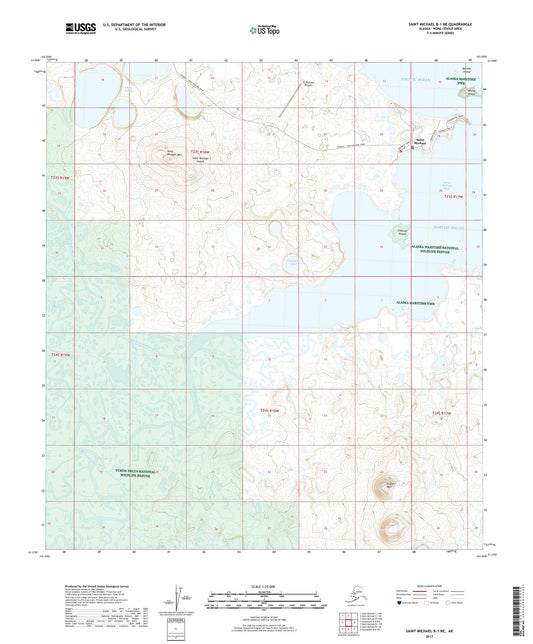 Saint Michael B-1 NE Alaska US Topo Map Image