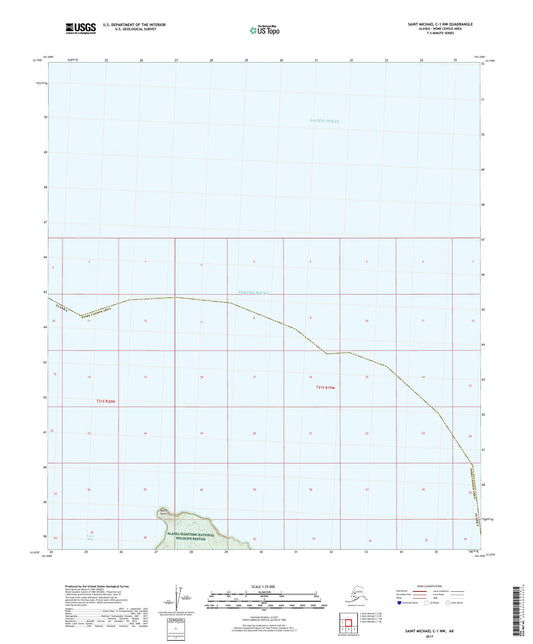 Saint Michael C-1 NW Alaska US Topo Map Image