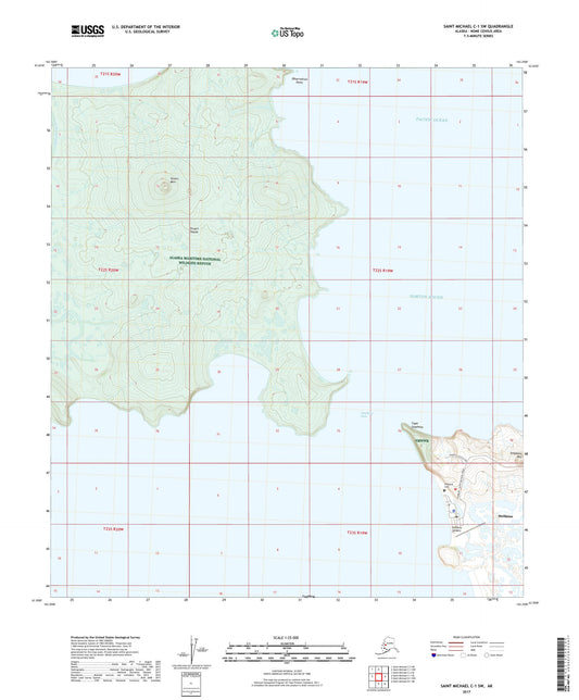 Saint Michael C-1 SW Alaska US Topo Map Image