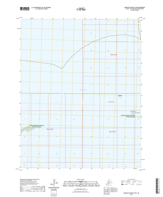 Samalga Island D-4 NE Alaska US Topo Map Image