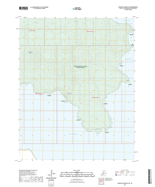 Samalga Island D-6 SE Alaska US Topo Map Image